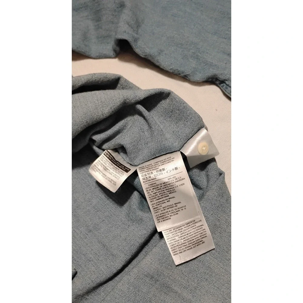 Levi's Barstow Western Shirt XL Denim Pearl Snap Rick Grimes Cosplay NWT